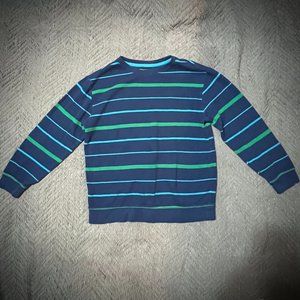 Old Navy Boys Striped Long Sleeve Shirt - Blue & Green Size XL (14 - 16)